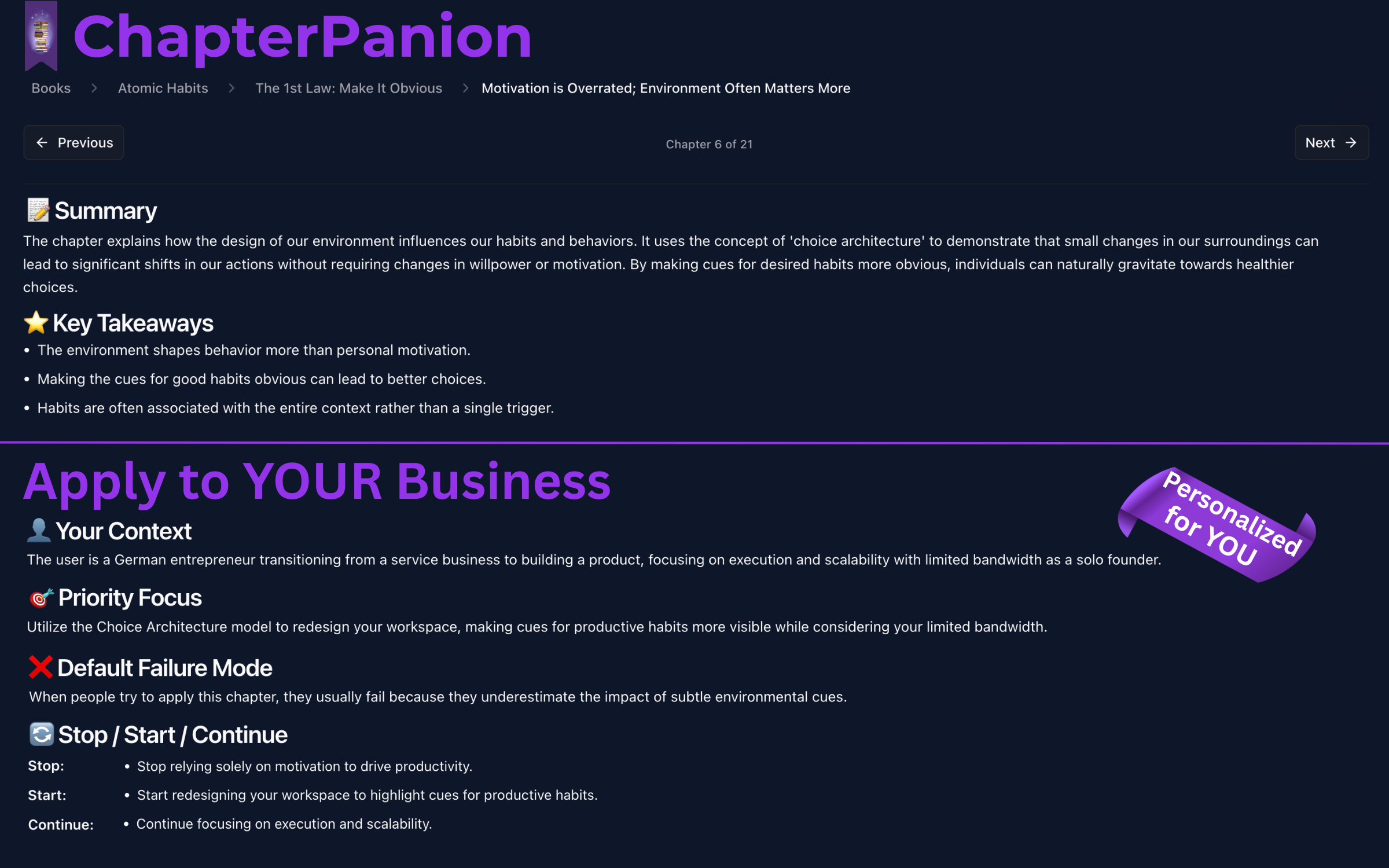 ChapterPanion Overview
